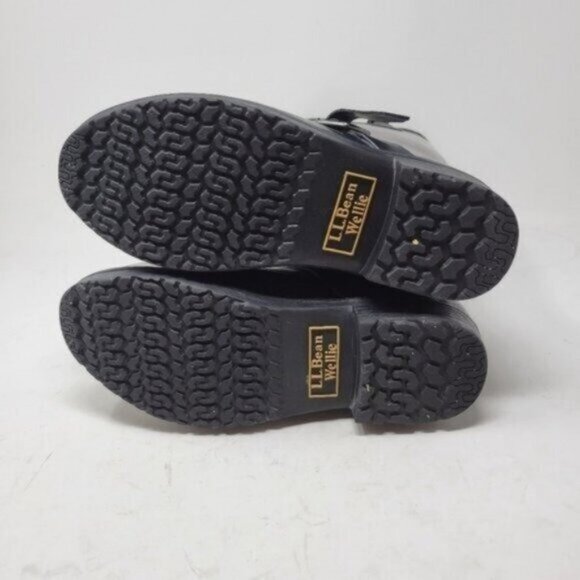 L.L. Bean | Womens Wellies Rain Boots Plaid Purple Green - Picture 14 of 14